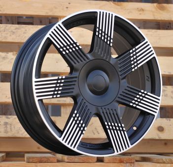 Alu kola Racing Line YF7074, 15x6 4x98 ET35, černá matná + leštění