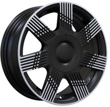 Alu kola Racing Line YF7074, 16x6.5 4x98 ET35, černá matná + leštění