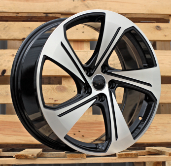 Alu kola Racing Line YS1270, 19x8 5x112 ET49, černá + leštění