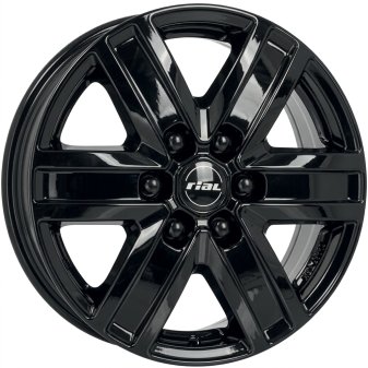 Alu kola RIAL TRANSPORTER 6, 17x7 6x130 ET57, černá lesklá (zátěžová)