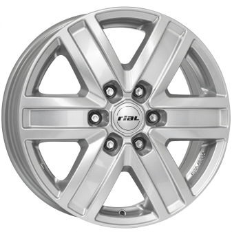 Alu kola RIAL TRANSPORTER 6, 16x6.5 6x130 ET62, stříbrná (zátěžová)