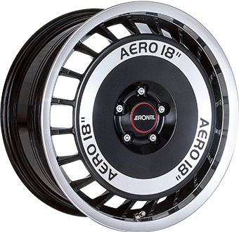 Alu kola RONAL R50 AERO, 16x7.5 4x100 ET38, černá lesklá + leštění