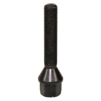 Šrouby na alu kola M12x1,25x55mm černé, kužel, klíč 17