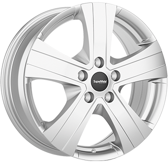 Alu kola SUPER METAL HAMMER, 16x6.5 5x120 ET60, stříbrná (zátěžová)