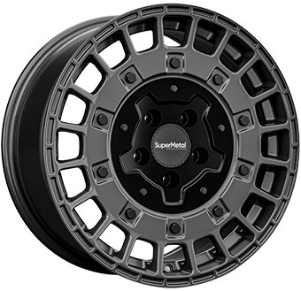 Alu kola SUPER METAL RIG, 17x7.5 5x108 ET45, šedivá matná (zátěžová)