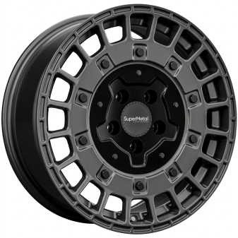 Alu kola SUPER METAL RIG, 18x8 6x120 ET45, šedivá matná (zátěžová)