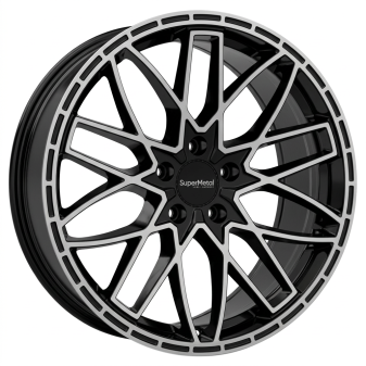Alu kola SUPER METAL VANE, 20x8 5x120 ET55, černá lesklá + leštění (zátěžová)
