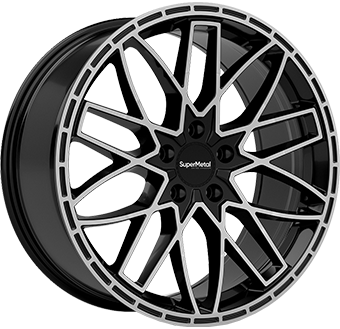 Alu kola SUPER METAL VANE, 20x8 5x160 ET50, černá lesklá + leštění (zátěžová)