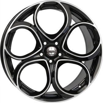 Alu kola TecnoMagnesio JUNIOR, 18x8 5x110 ET34, černá + leštění