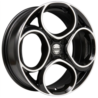 Alu kola TecnoMagnesio JUNIOR 4, 18x7 4x108 ET35, černá + leštění
