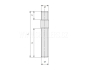 Kolové svorníky - štefty M12x1,25x55mm+15mm, oboustranný závit, vnitřní imbus, černý