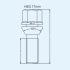 Plovoucí šrouby na alu kola M12x1,25x28mm kužel, klíč 17