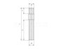Kolové svorníky - štefty M12x1,25x50mm+15mm, oboustranný závit, černý