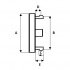 Středové krytky do alu kol D11 vnější průměr A 59,0mm B 54,9mm C 4,0mm D 6,0mm E 9,0mm